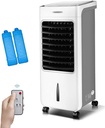 Air Cooler for Home Office Air coolers Evaporative Coolers, Evaporative Misting Humidifier With Remote Control Portable Air Conditioner Fan And Bladeless Noiseless Fan,For Office, Dorm, Room