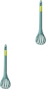PRETYZOOM 2pcs Kitchen Hand Mixer Egg Beater Tool Manual Eggbeater Egg Mixing Gadget Whisk for Beverages Random Color