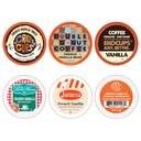 Perfect Samplers French Vanilla Coffee Pods Variety Pack, Medium Roast, 30 Count for Keurig K-Cup Machines
