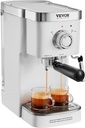 VEVOR Espresso Coffee Machine, 15Bar Semi-Automatic Espresso Maker with Milk Frother Steam Wand, Professional Cappuccino Latte Machine with High-Power Boiler & Removable Water Tank, NTC Control System