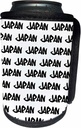 Can Cooler Bottle Wrap - Japan text design - black words on white - Japanese souvenir - modern urban graffiti font pattern Typography