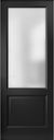 SARTODOORS Slab Barn Door Panel 36 x 80 inches | Lucia 22 Matte Black with Rain Glass | Sturdy Finished Doors | Pocket Closet Sliding