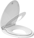 Toilet Seat, Elongated Toilet Seat with Toddler Seat Built in, Potty Training Toilet Seat Elongated Fits Both Adult and Child, with Slow Close and Magnets- Elongated