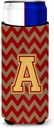 Letter A Chevron Garnet and Gold Ultra Beverage Insulators for slim cans