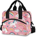 ALAZA Unicorn Rainbow Insulated Lunch Bag Box Reusable Cooler Bags with Shoulder Strap for Women Men Adult Kids, 19-Can (12.5L)