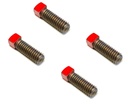 Garage Door Torsion Spring Screws Hardware | Screws for Torsion Springs for Garage Door Replacement Hardware Repair | Size: 3/8" x 1", Designed for Torsion Springs (Set of 4) Red