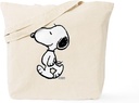 CafePress Peanuts Snoopy Reusable Natural Beige Canvas Shopping Bag