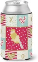 Caroline's Treasures CK5502CC French Curly Canary Love Can or Bottle Hugger, Red Cooler Washable Drink Sleeve Collapsible Beverage Insulated Holder, Can Hugger, Multicolor