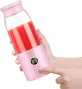 Portable Blender,Personal Mixer Fruit Rechargeable USB Mini Blender,Waterproof Small Blender Single Juicers (Color : Pink)