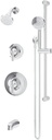 Birch HydroMersion Double Handle Tub and Shower Trim Kit with Hand Spray in Polished Chrome (Valve Not Included) - 599615TRM