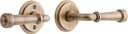 Signature Hardware 479165 Esmond Left Handed Solid Brass Passage Door Lever Set with 2-3/4" Backset - Antique Brass
