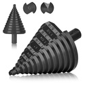 Large Step Drill Bit for Steel, 1-5/8"(Pro) 13Holes, M35 Cobalt Drill Bits, Extra-Heavy Duty for Stainless Steel, Hard Metal, Aluminum, Wood, Two-Straight Flute 13-Steps. Co158Z