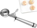 3.75 OZ Ice Cream Cookie Portion Scoop |#10 Portion Disher Scooper with Stainless Steel Trigger Release Handle for Gelato,Cupcake Batter,Cookie Dough