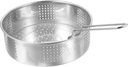 Ciieeo Stainless Steel Steaming Basket Insert for Pot Foldable Handle Food Steamer for Vegetables Rice and Dumplings Kitchen Accessory for Healthy Cooking