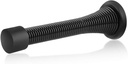 HOMOTEK 30 Pack Black Spring Door Stops,3-1/8" Heavy Duty Door Stop - Flexible Spring Door Stopper with Low Mounted Black Rubber Bumper Tips