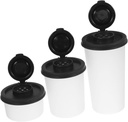 3pcs Spice Shaker Food-grade Plastic Dispenser for Seasoning Travel-friendly Transparent Storage Jars