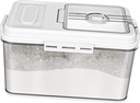 PRETYZOOM Multipurpose Airtight Rice Dispenser Storage Jar Modern Design for Kitchen Organization Pet Food Container
