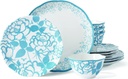 Lenox Butterfly Meadow Cottage 12-Piece Dinnerware Set, 17.55 LB, Cornflower