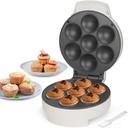 Mini Cupcake Maker Machine, Make 7 X 2.2 Inch Cupcakes Baking for Kids, Muffin Maker Machine, Baking Gadgets, Housewares Breakfast Maker, Non-stick, White