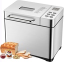 Bread Maker Machine With Nonstick Ceramic Pan - 2.2LB Large Automatic Bread Machine With 17 Programs, 15 Hours Timer And 3 Loaf Sizes - LCD Touch Panel, Professional Bread Maker For Breakfast, Picnic