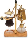 Siphon Coffee Maker Belgian/Belgium Family Balance Siphon/Syphon Coffee Maker Unique Gravity Vintage Coffee Maker Elegant Retro-Style Design Capacity: 500ml/15 oz (Gold)