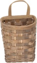 Wakauto Multi Functional Wall Hanging Woven Basket Carbonized Color for Kitchen Spoon Chopsticks Storage Fruit Vegetable Holder and Home Sundries Organizer with Pastoral Style Decoration