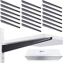 20 Pcs Adjustable Shelf Brackets for Double Track System Closet Organization Heavy Duty Wire Shelf Brackets(Black,14.5 Inch)