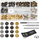 CRAFTMEMORE Snap Fasteners Kit, 40 Sets 12.5mm Metal Snaps with Tools, 4 Colors for Leather Craft and DIY Projects