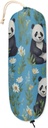 Flora Panda Plastic Bag Holder Grocery Bag Holder Dispenser Wall Mount Shopping Trash Bag Storage Organizer for Home Kitchen Pantry Decor 22x9 Inch