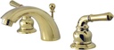 Kingston Brass KS2952 Naples Mini Widespread Lavatory Faucet, Polished Brass