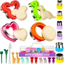 Sandwich Cutter and Sealer with Storage Case, Sandwich Maker, 24 Pcs Crustless Sandwich Cutters for Kids Lunch & Bento Box Accessories, Decruster Sandwich Maker Bread Cookie Cutters for Kids