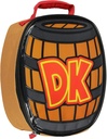Bioworld Nintendo Donkey Kong DK Barrel Shaped Insulated Lunch Bag Tote For Hot And Cold Food, Drinks, And Snacks