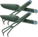2sets Portable Garden Tools Garden Trowel Rake for Efficient Planting Compact Ergonomic Hand Tools for Houseplants Bonsai Gardening