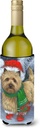 Caroline's Treasures PPP3058LITERK Cairn Terrier Christmas Red Boots Wine Bottle Hugger Bottle Cooler Sleeve Hugger Machine Washable Collapsible Insulator Beverage Insulated Holder