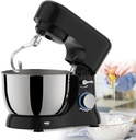 Stand Mixer, 4.5 QT Stainless Steel Mixer with Dough Hook, Mixing Beater, Wire Whip, Dishwasher-safe, 6 Speeds Tilt-Head Kitchen Dough Mixers for Cake,110V550W