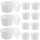 VALICLUD 50 Set Yogurt Parfait Containers with Dome Lid Paper Dessert Cups for Ice Cream Pastries Snacks for Parties Catering Home Use