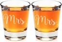 Mrs. and Mrs. Engraved Fluted Shot Glass