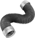 3FT Dryer Vent Hose 4 Inch, Heavy Duty 6-Layer Flexible Aluminum Dryer Duct with Rubber Seal Connectors, Heat Resistant Easy-Install Dryer Exhaust Hose for Tight Spaces, Universal Dryer Vent Kit