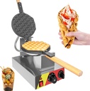 Bubble Waffle Maker for Egg, Ice Cream Waffle Baker Machine 50-300℃/122-572℉, 180° Rotation 1400W Egg Bubble Waffle Maker,Single-110V