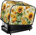 Sunflower And Corn Toaster Cover 2 Slice, Two Slice Bread Machine Covers Quilted Toaster Dust Cover Bread Maker Cover Universal Size Kitchen Small Appliance Cover With Top Handle