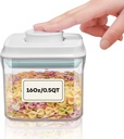 Bop Top | Airtight Meal Prep Containers with Lids | Food Storage Container Sets | Snack and Overnight Oats Fridge Organizer | Pantry and Kitchen Organization