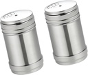 2pcs Stainless Steel Revolving Cover Seasoning Bottles Food-grade Spice Dispensers for Kitchen Bbq and Outdoor Cooking and Practical Condiment Storage