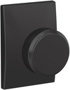 SCHLAGE Custom FC21 BWE 622 CEN Bowery Knob with Century Trim Hall-Closet and Bed-Bath Lock, Matte Black