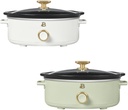 Beautiful 2.5-Quart Manual Slow Cooker Set by Drew Barrymore, 2-Pack (White And Sage Green)