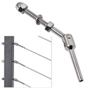 1/8 Inch T316 Stainless Steel Adjustable Cable Railing Kit/Hardware for 2Inch Metal Post, Marine Grade (20pack, 2Inch)