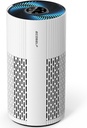 Air Purifiers for Home Large Room Cover Up to 1500 Ft² with True HEPA Filter, 20dB Sleep Mode, 360° Air Intake & Outlet, Air Cleaner for Bedroom Pets, 7 Color Light, HAP604, Bright White