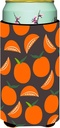 Caroline's Treasures BB5142TBC Oranges on Gray Tall Boy Hugger Can Cooler Sleeve Hugger Machine Washable Drink Sleeve Hugger Collapsible Insulator Beverage Insulated Holder
