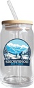 R and R Imports Snowshoe West Virginia Design A Souvenir 12 oz Beer Can Glass 2-Pack