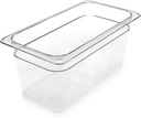 Carlisle FoodService Products Storplus Food Storage Container Food Pan, Chafing Pan with Spoonable Corners for Catering, Buffets, Restaurants, Polycarbonate (Pc), 1/3 Size 6 Inches Deep, Clear