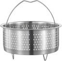 UPKOCH Steamer Basket Stainless Steel Veggie Basket Steaming Basket Steam Cooking Insert with Handle for Vegetable Fish Seafood Cooking Tamale Pot Dumpling Instapot